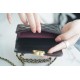 2021 Double Gold Ball Wallet Black Calfskin  