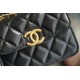 2021 Double Gold Ball Wallet Black Calfskin  