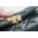 2021 Double Gold Ball Wallet Black Calfskin  