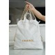 CHANEL 23P Spring/Summer New Mini Backpack White Gold Glossy Calfskin  