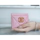 19 Series Card Holder Small Lambskin Pink  