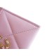 19 Series Card Holder Small Lambskin Pink  