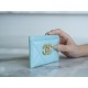 19 Series Card Holder Small Lambskin Light Blue  