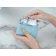 19 Series Card Holder Small Lambskin Light Blue  