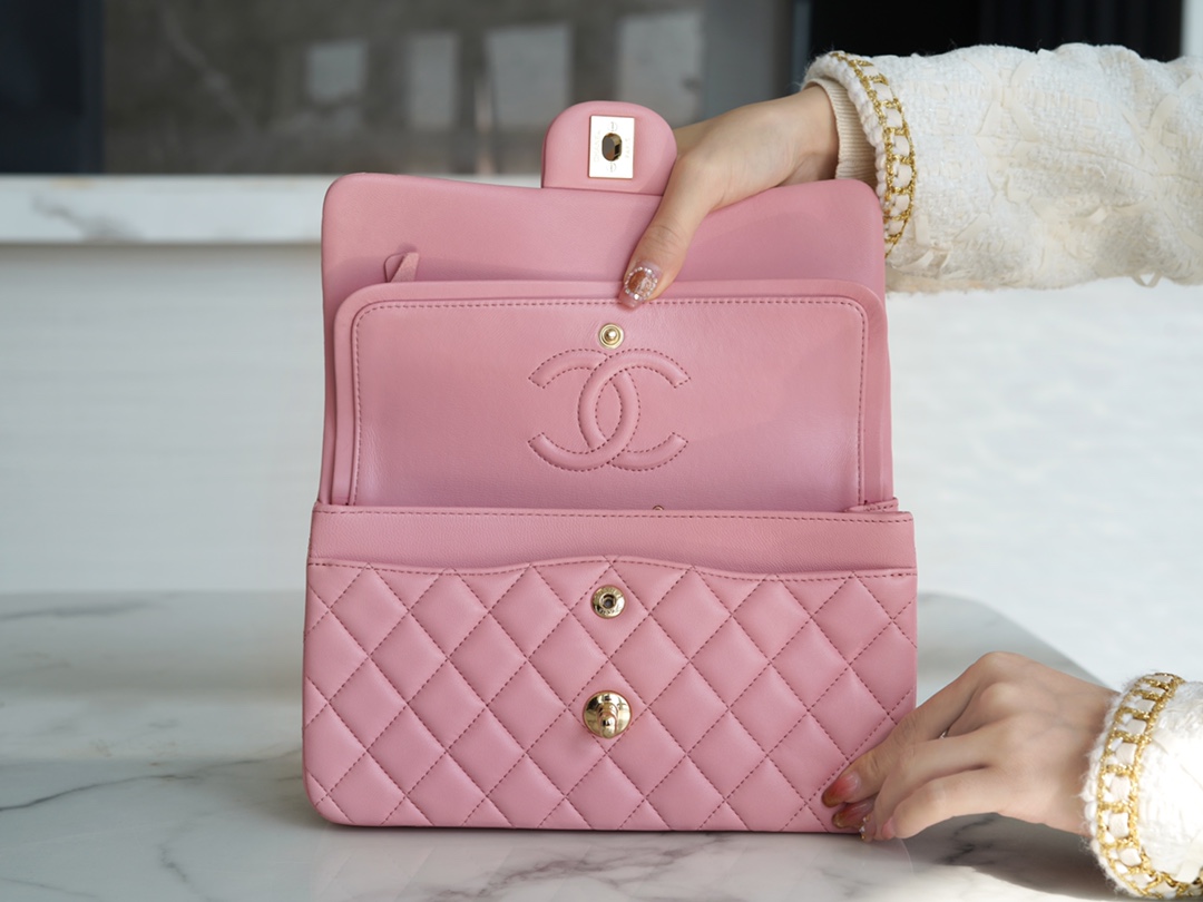 CF Classic Flap Small Sakura Pink Lambskin  