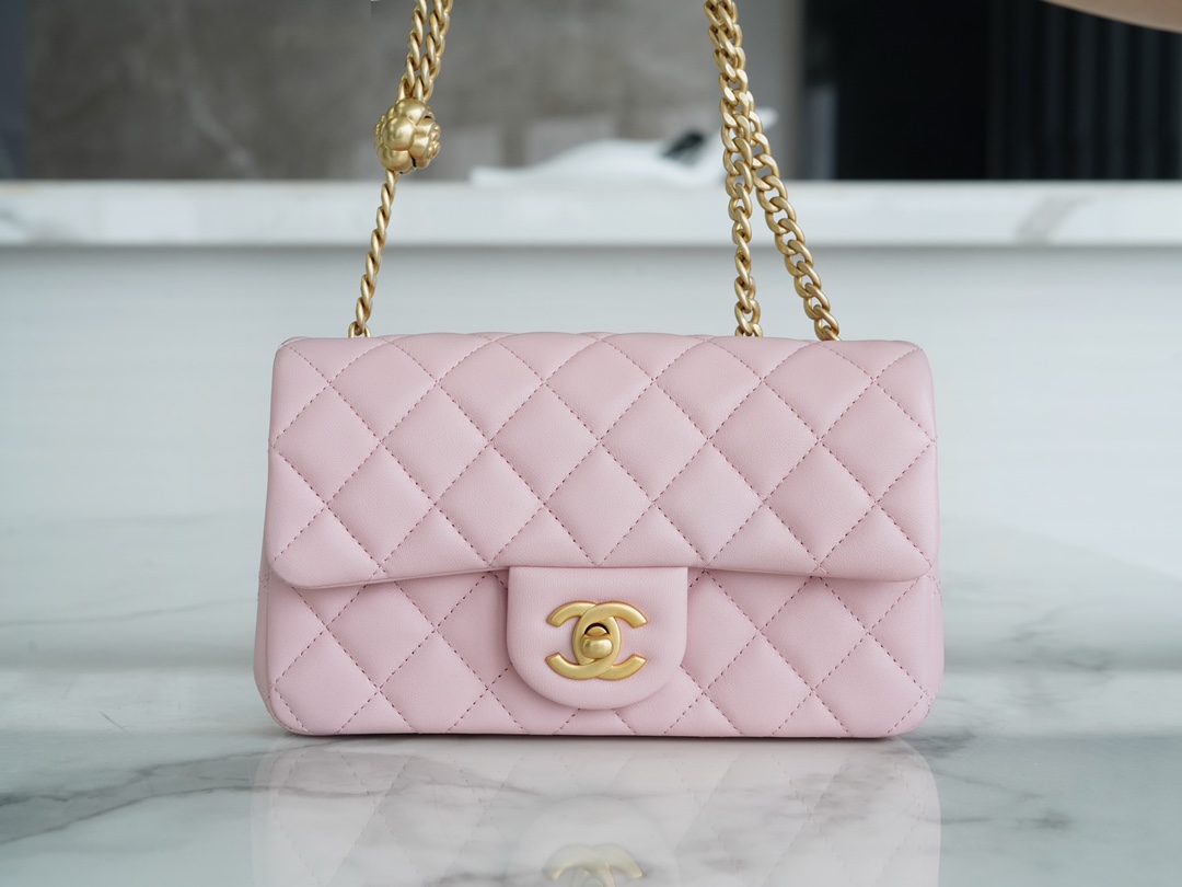 Chanel 23S CF Camellia Sakura Pink Lambskin  