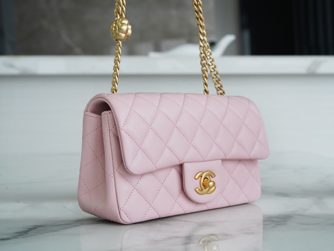 Chanel 23S CF Camellia Sakura Pink Lambskin  