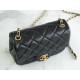 Chanel 23C Metal Ball Square Fatty Black  