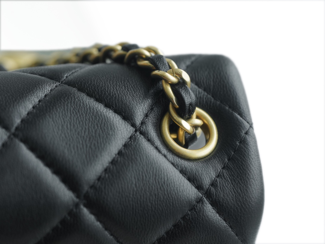 Chanel 23C Metal Ball Square Fatty Black  