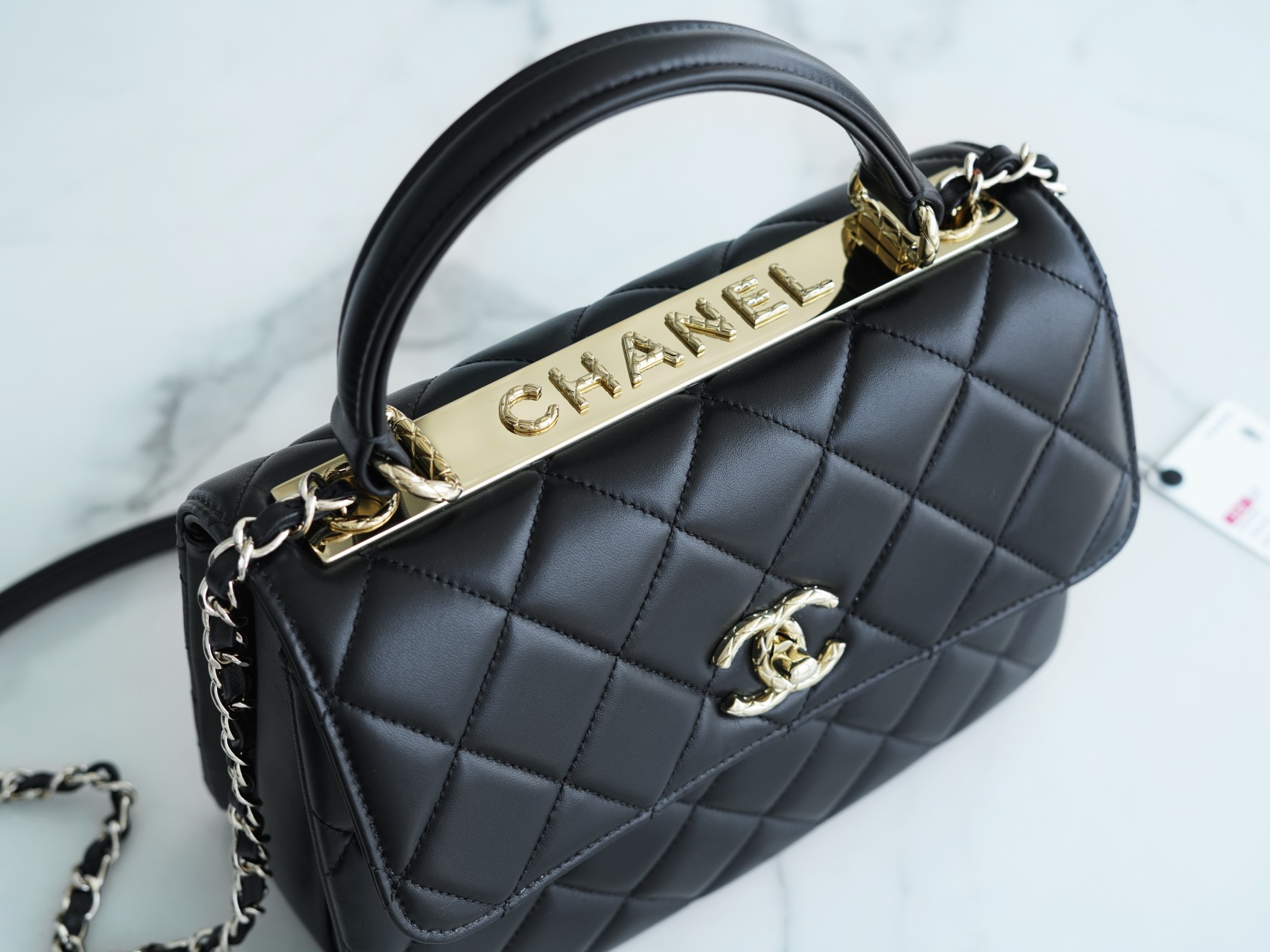 Chanel 22SS Trendy CC Embossed Small Lambskin  