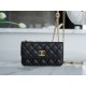 CHANEL 22K New Chain Flap Phone Bag Black  