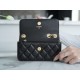 CHANEL 22K New Chain Flap Phone Bag Black  