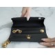 CHANEL 22K New Chain Flap Phone Bag Black  