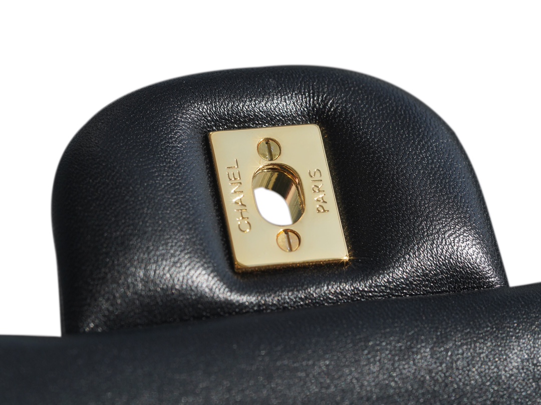 CF Classic Flap Jumbo Black Gold Lambskin  