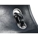 CF Classic Flap Jumbo Black Silver Lambskin  