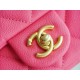 CHANEL 23P Heart Adjustable Mini Red Grainy Calfskin  