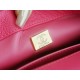 CHANEL 23P Heart Adjustable Mini Red Grainy Calfskin  