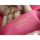 CHANEL 23P Heart Adjustable Mini Red Grainy Calfskin  