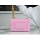 CHANEL 23P Heart Adjustable Mini Pink Grainy Calfskin  