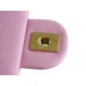 CHANEL 23P Heart Adjustable Mini Pink Grainy Calfskin  