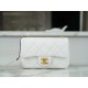 CHANEL 23P Heart Adjustable Mini White Grainy Calfskin  