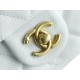 CHANEL 23P Heart Adjustable Mini White Grainy Calfskin  