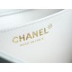 CHANEL 23P Heart Adjustable Mini White Grainy Calfskin  