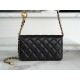 CHANEL 23C Metal Ball Phone Bag Black  