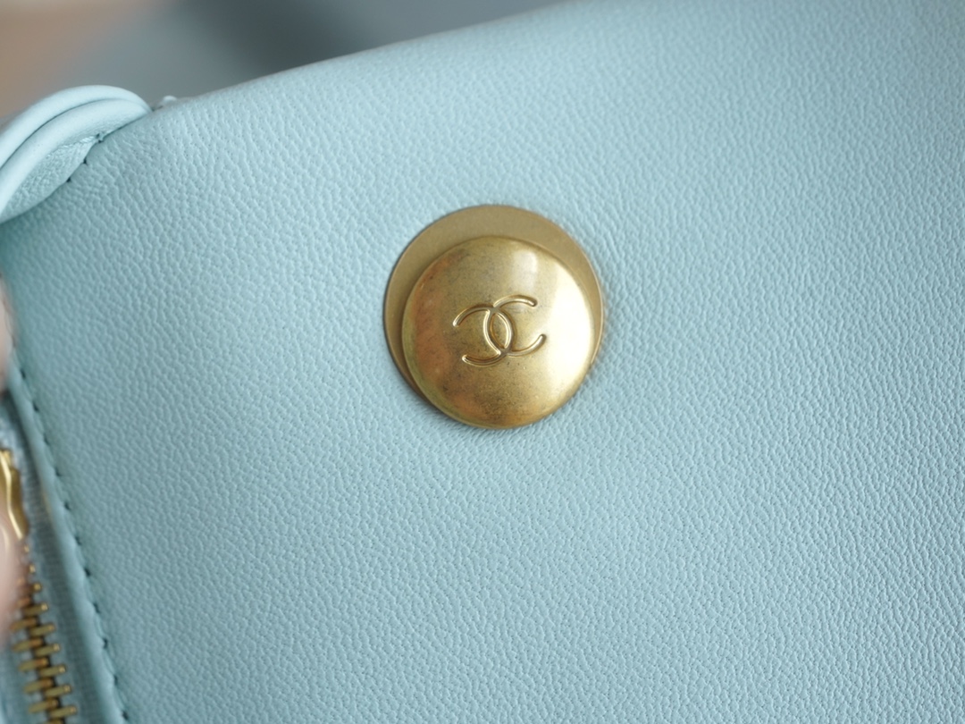 CHANEL 23S Camellia CF Mini Light Blue  