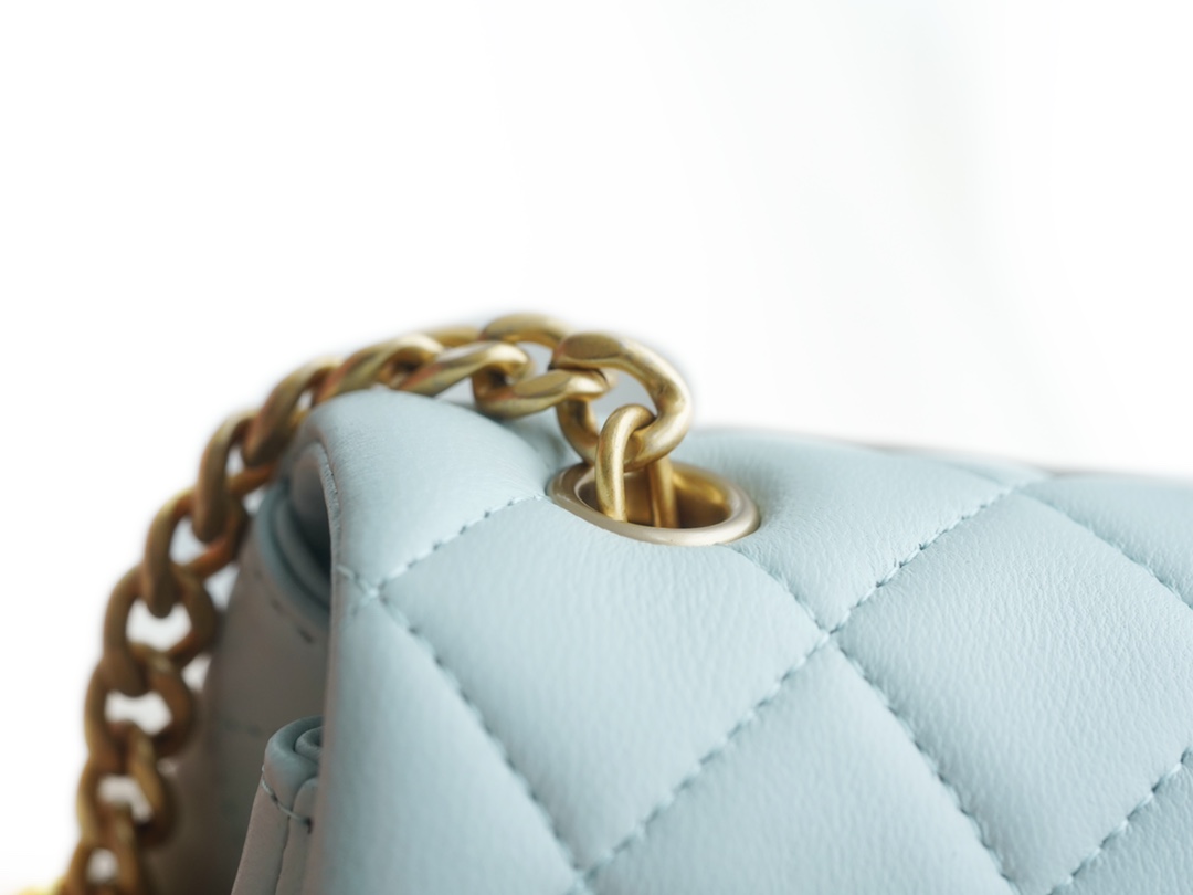 CHANEL 23S Camellia CF Mini Light Blue  