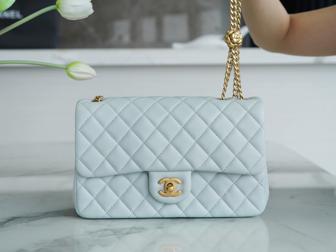 CHANEL 23S Spring/Summer New Camellia CF Mini Light Blue  