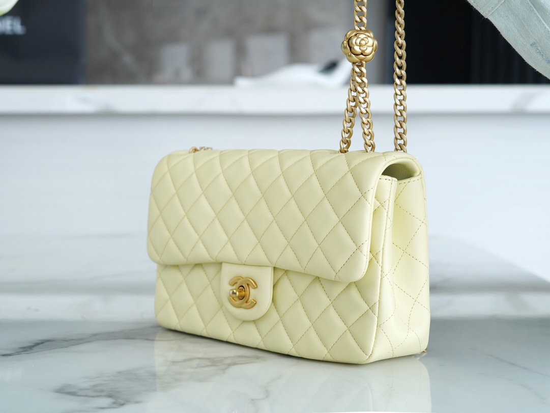 CHANEL 23S Spring/Summer New Camellia CF Small Chick Yellow  