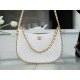 CHANEL 23B Hobo Double Chain Shoulder Bag Large White