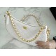 CHANEL 23B Hobo Double Chain Shoulder Bag Large White