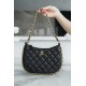 CHANEL 23B Hobo Shoulder Bag Medium Black  