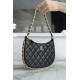 CHANEL 23B Hobo Shoulder Bag Medium Black  