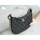 CHANEL 23B Hobo Shoulder Bag Medium Black  