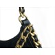 CHANEL 23B Hobo Double Chain Shoulder Bag Large Black  