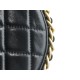 CHANEL 23B Hobo Double Chain Shoulder Bag Large Black  