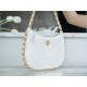 CHANEL 23B Hobo Shoulder Bag Medium White  