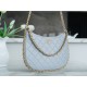 CHANEL 23B Hobo Double Chain Shoulder Bag Large Mist Blue  