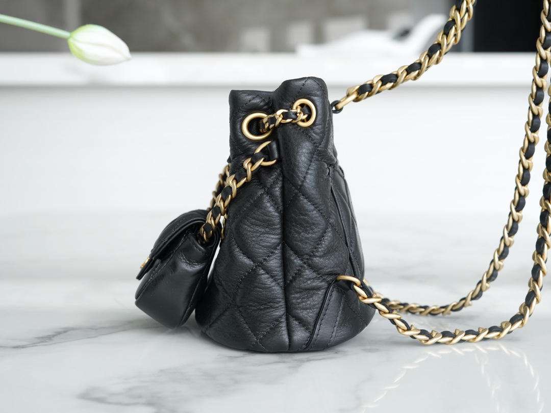 CHANEL 23A Mother & Child Backpack Black  