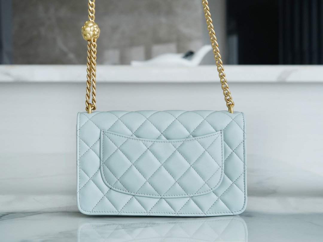 CHANEL 23S Spring/Summer New Camellia WOC Light Blue  