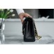 Classic Flap Classic Cover Bag Small Black Lambskin with Gold  