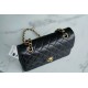 Classic Flap Classic Cover Bag Small Black Lambskin with Gold  