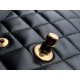 Classic Flap Classic Cover Bag Small Black Lambskin with Gold  