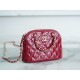 CHANEL 23S Patent Leather Shell Bag Small Red