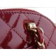 CHANEL 23S Patent Leather Shell Bag Small Red