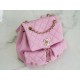 CHANEL 23P Duma Backpack Large Pink Calfskin  