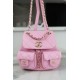 CHANEL 23P New Duma Backpack Mini Pink Calfskin  